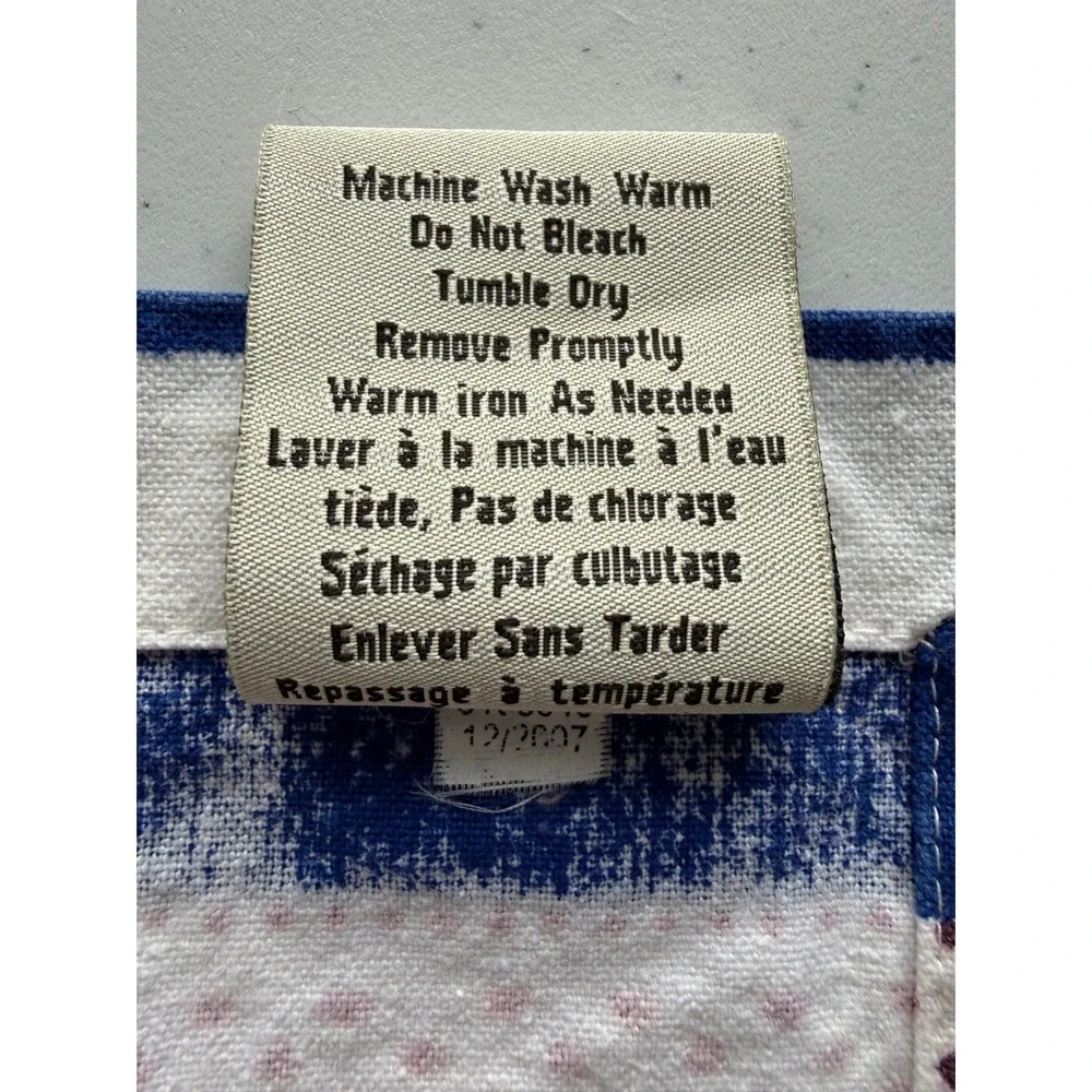 Pottery Barn Table Runner Floral Bright Boho Blue Green Yellow Cotton 18